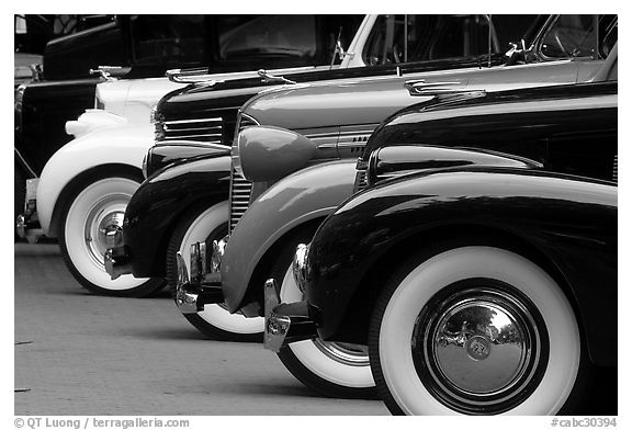 Black and White Classic Cars