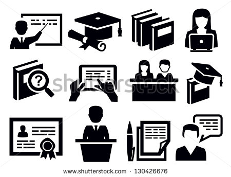 12 Learning Icons Black And White Images