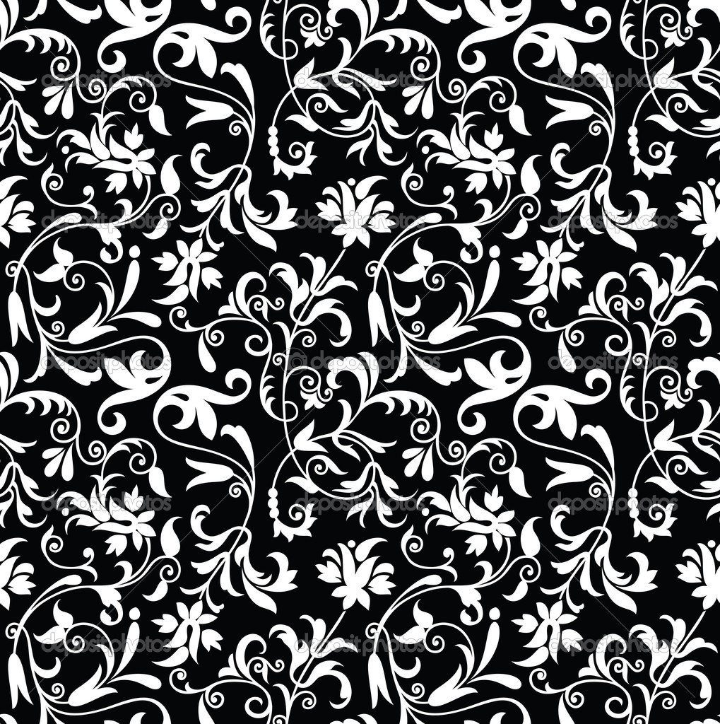 Black and White Fancy Background