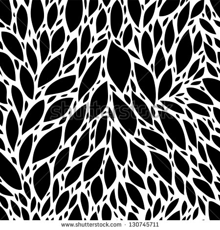 Black and White Leaf Pattern Black and White Leaf Pattern