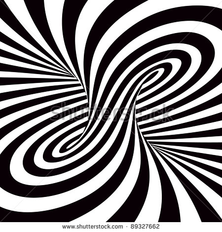 Black and White Optical Illusion Art