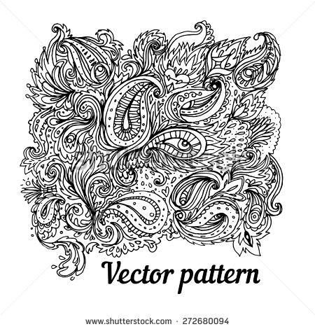 Black and White Paisley Pattern