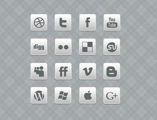 Black and White Social Media Icon Sets Black and White Social Media Icon Sets