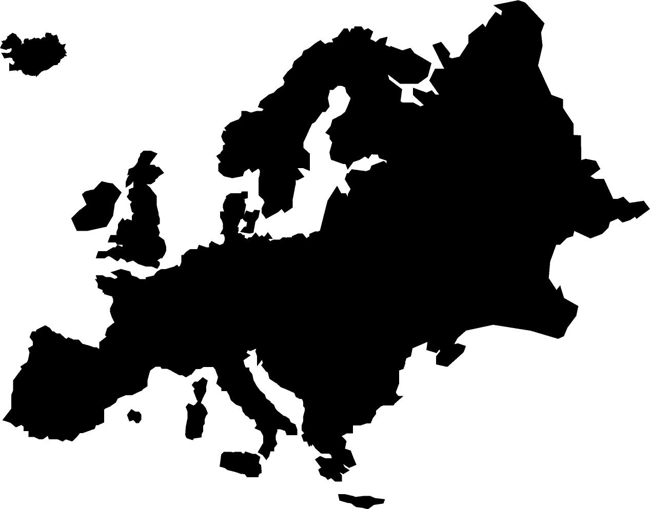 Black Europe Map Black Europe Map