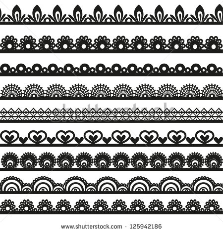 Black Lace Borders Designs