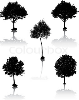 Black Tree Silhouette Vector