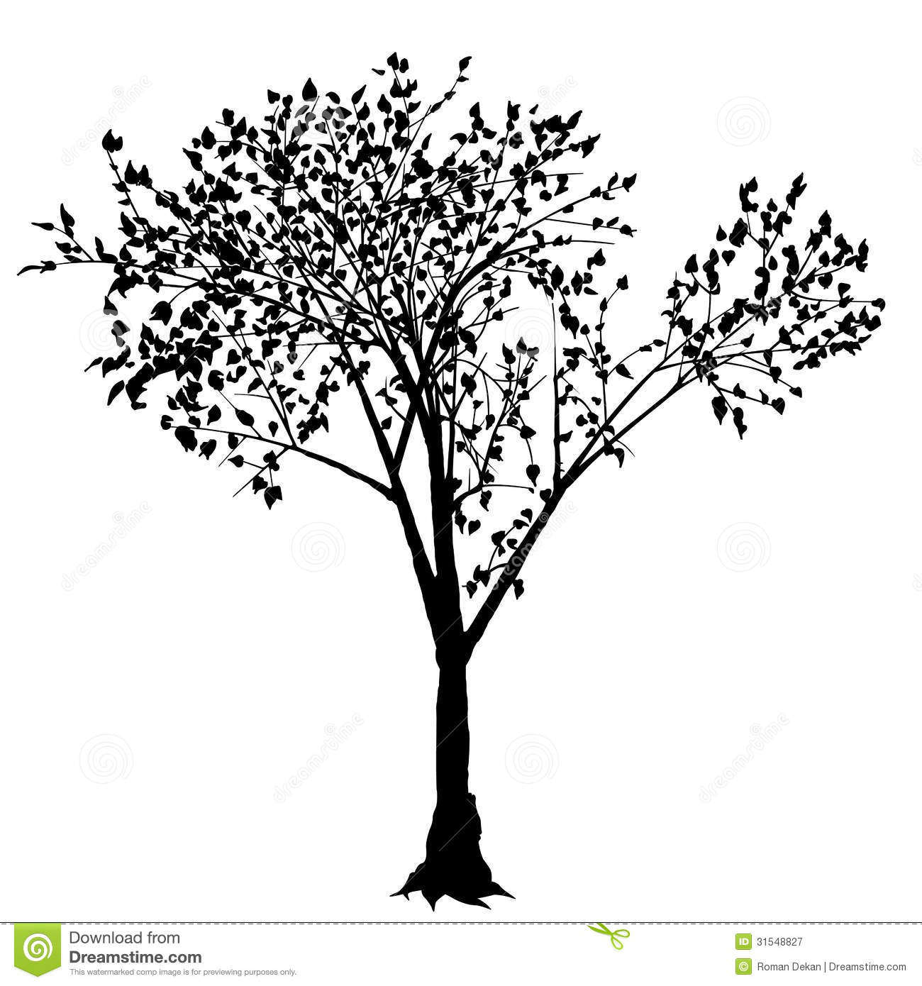 Black Tree Silhouette Vector