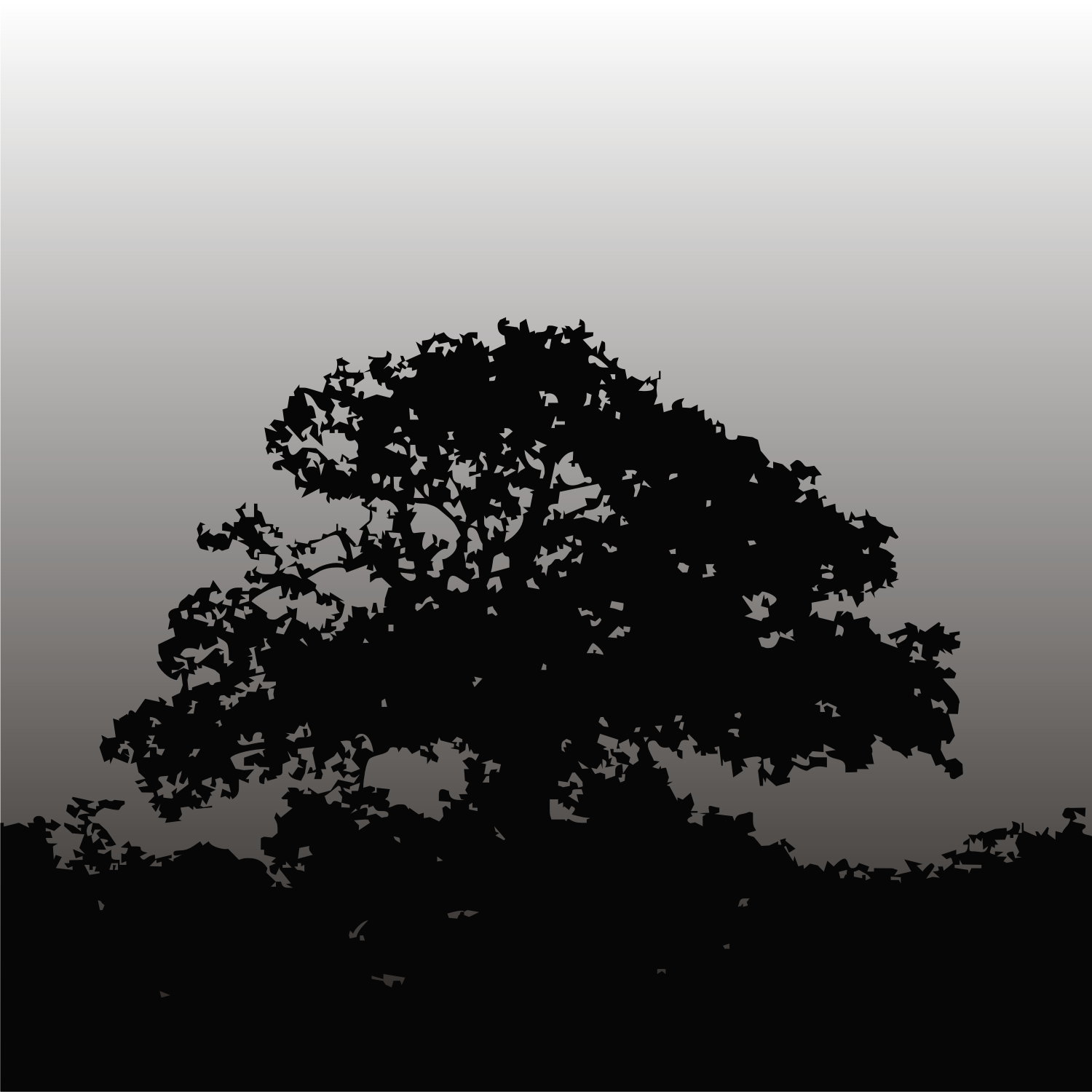 Black Tree Vector