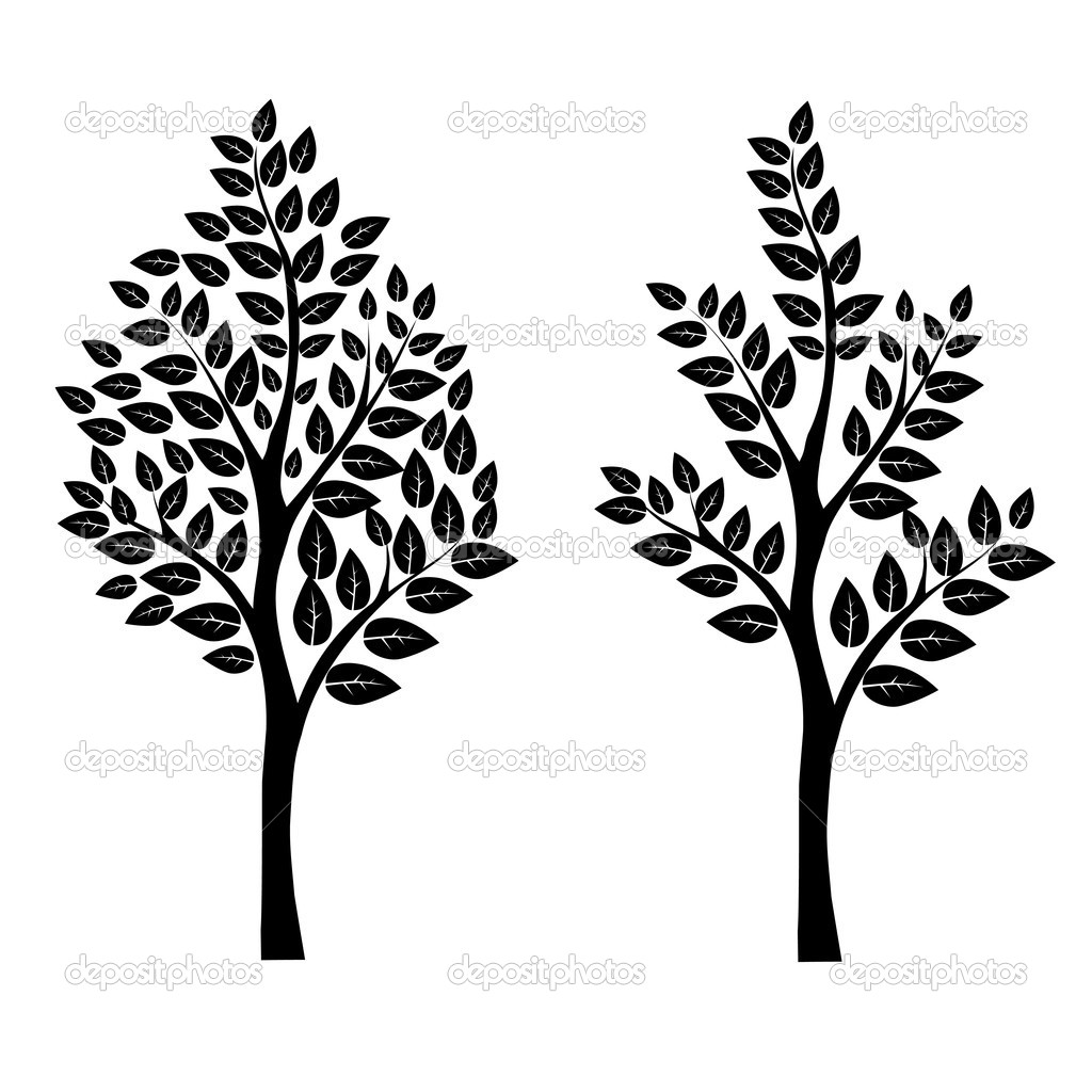 Black Tree Vector