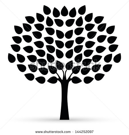 Black Tree Vector