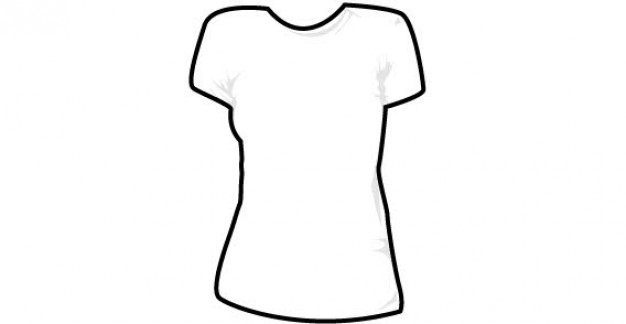 Blank Female T-Shirt Template