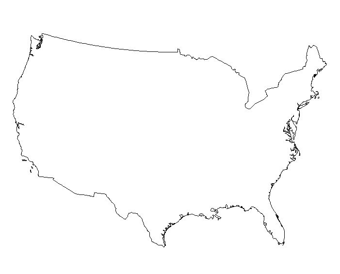 Blank United States Outline