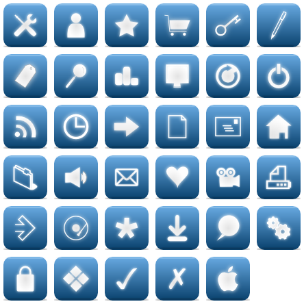 Blue Web Icons