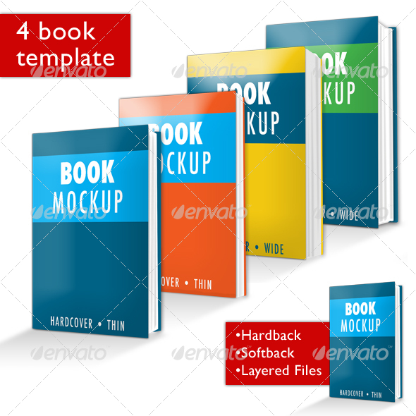 Book Cover Mockup Template PSD