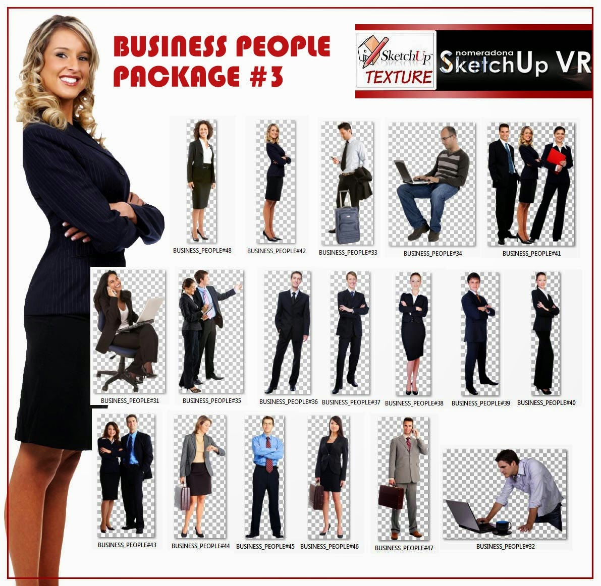 Business People Cut Out