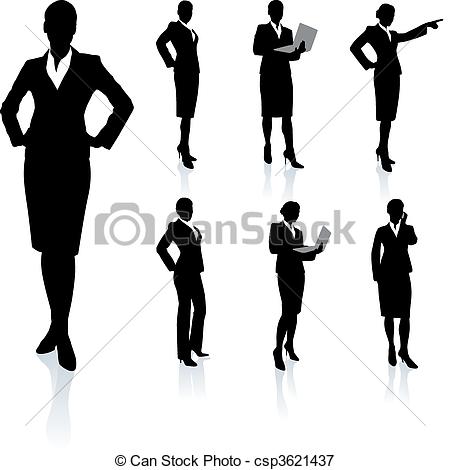 Businesswoman Silhouette Clip Art