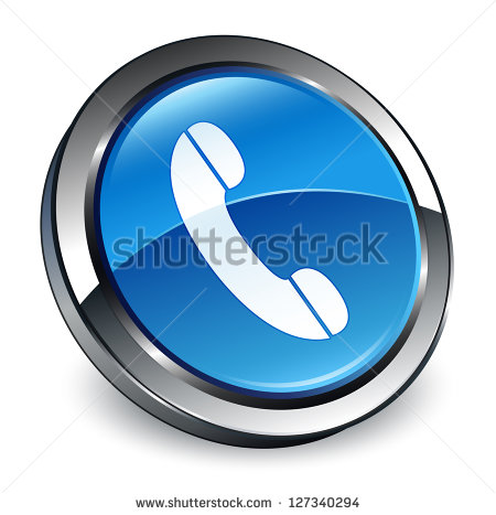 Button Cell Phone Icon Blue