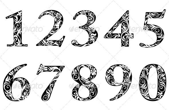 Calligraphy Numbers Template