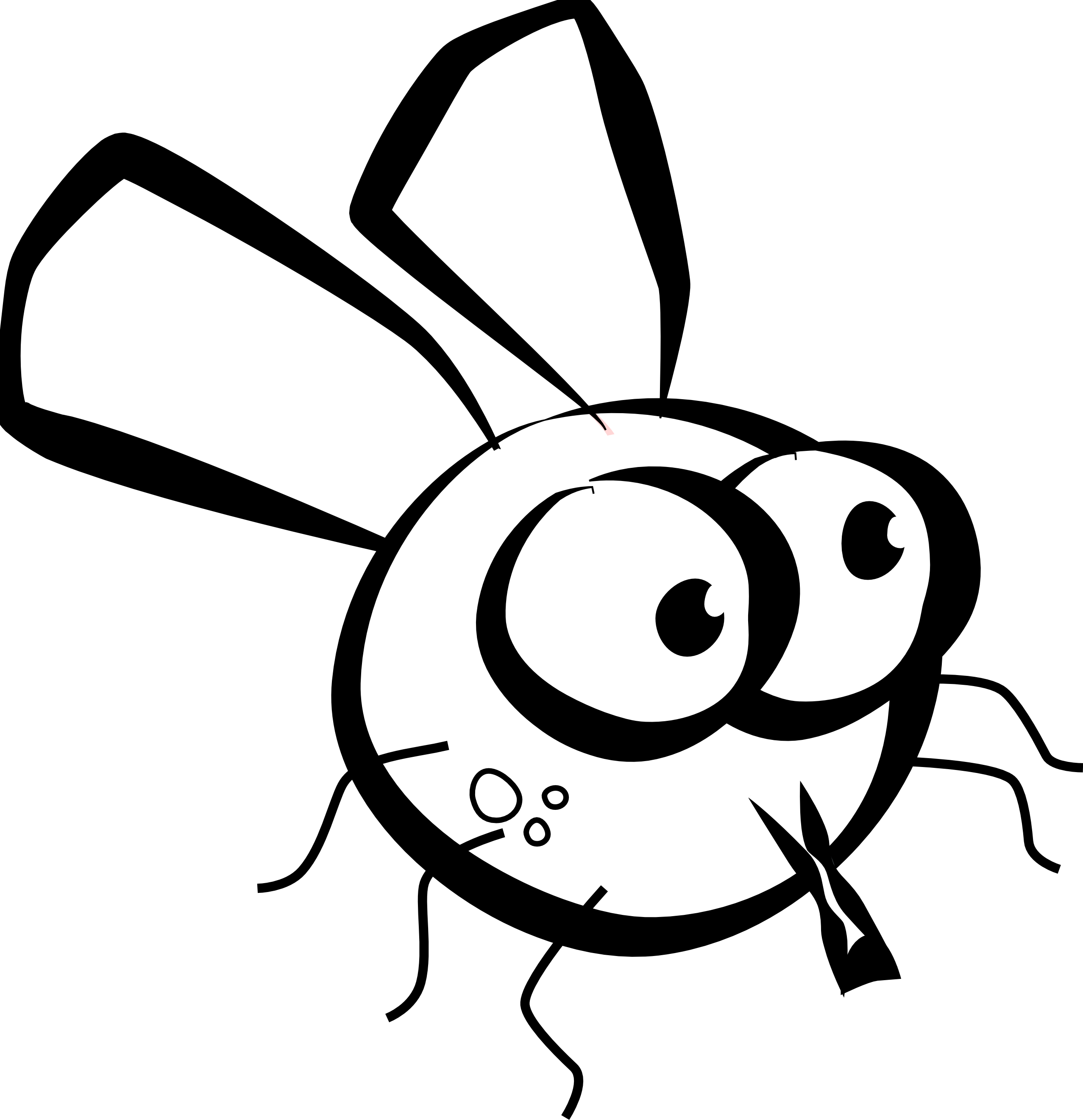 Cartoon Fly Clip Art Black and White