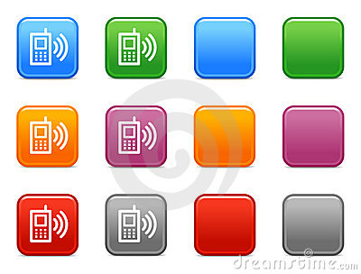 Cell Phone Icon Button Cell Phone Icon Button
