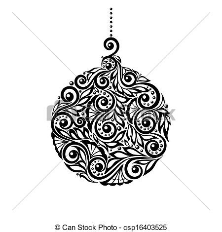 Christmas Clip Art Black and White Designs