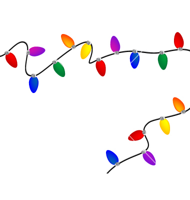 11 Christmas Lights Vector Images