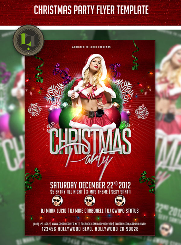 Christmas Party Flyer PSD