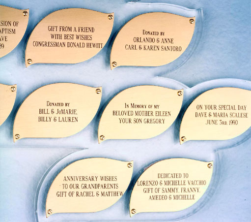 Church Tree of Life Donor Plaques
