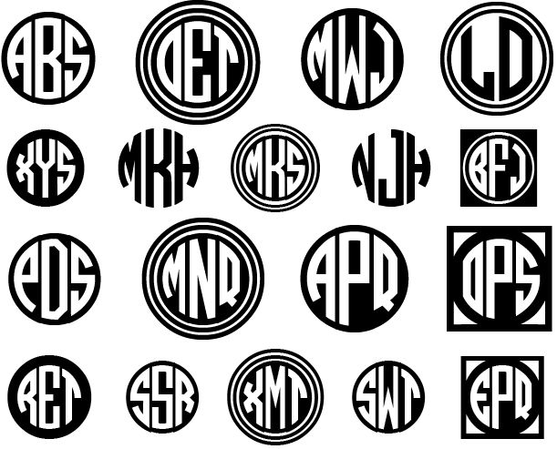 Circle Monogram Font Free Download