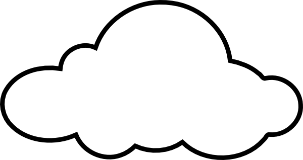 Cloud Clip Art Black and White