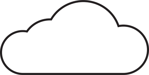 Cloud Icon Black and White