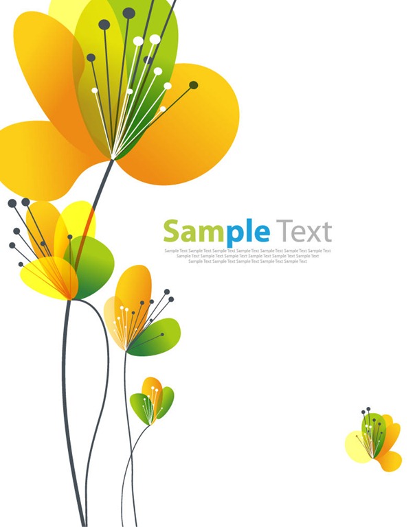 Colorful Floral Vector Background