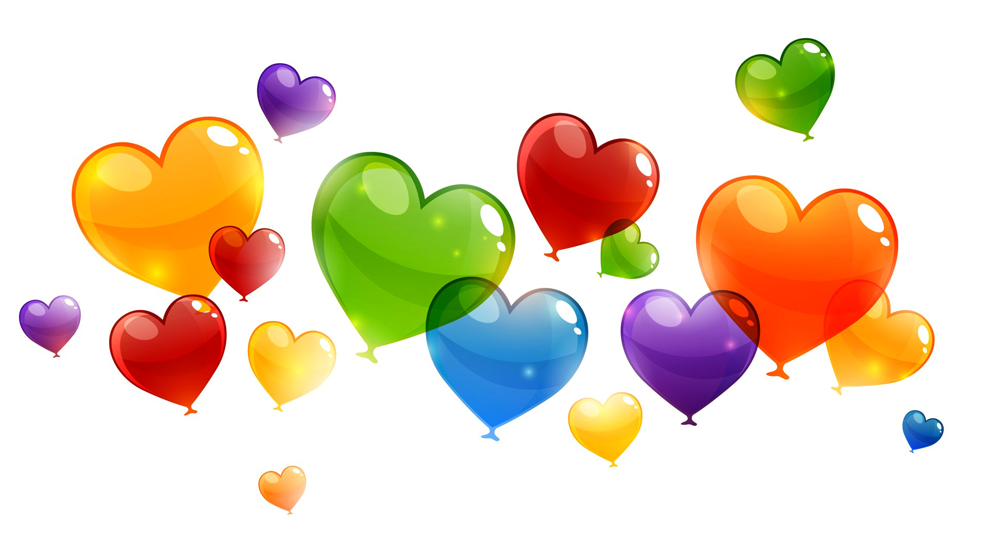 Colorful Heart Balloons