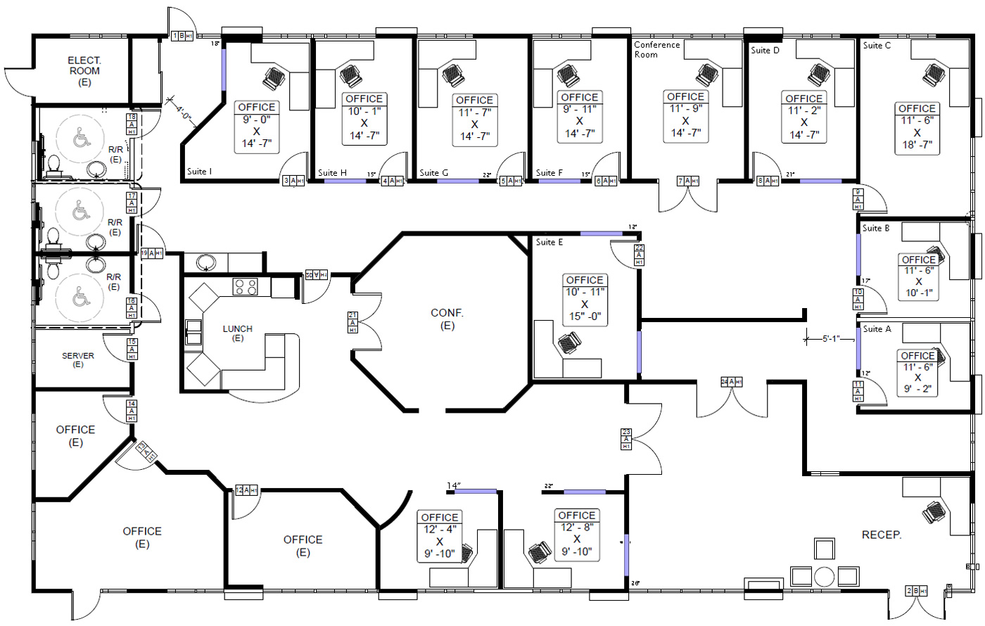 Commercial Office Building Floor Plans