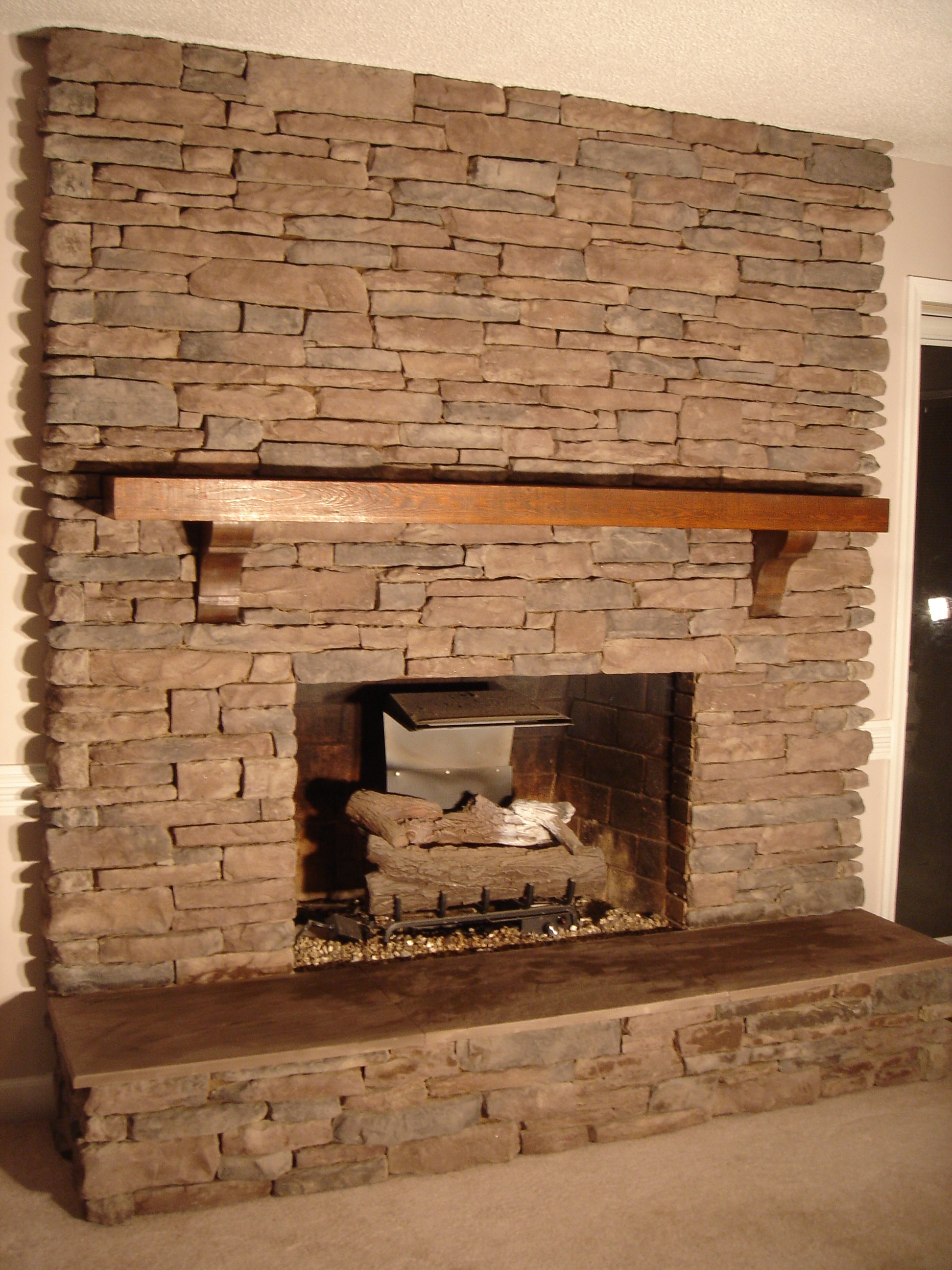 Cultured Stone Fireplace Design Ideas