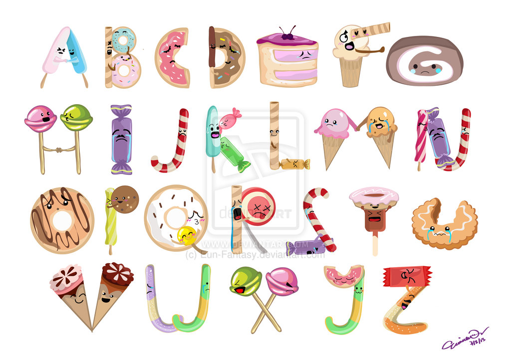 Cute Font Letters Alphabet