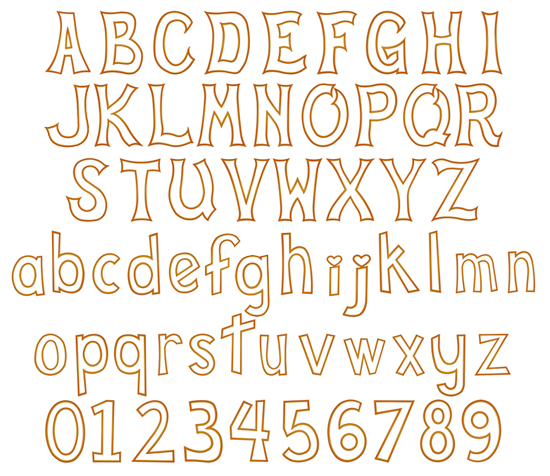 Cute Font Letters Alphabet