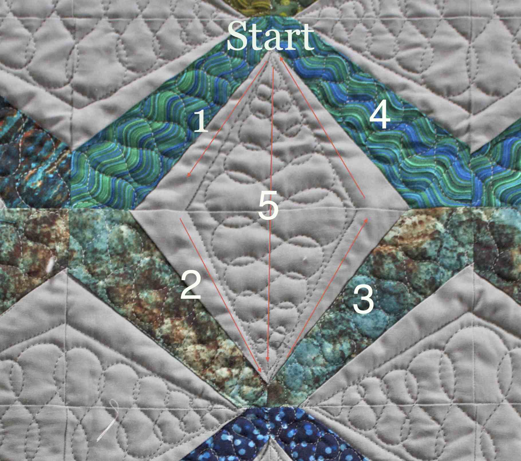 Diamond Machine Quilting Design