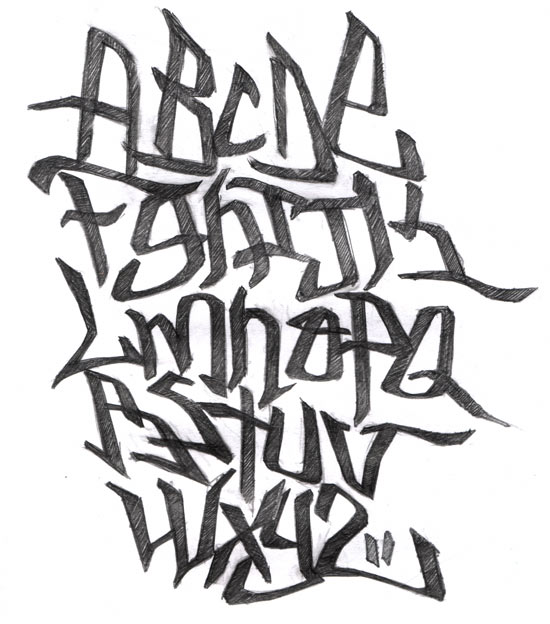 Draw Graffiti Letters Alphabet