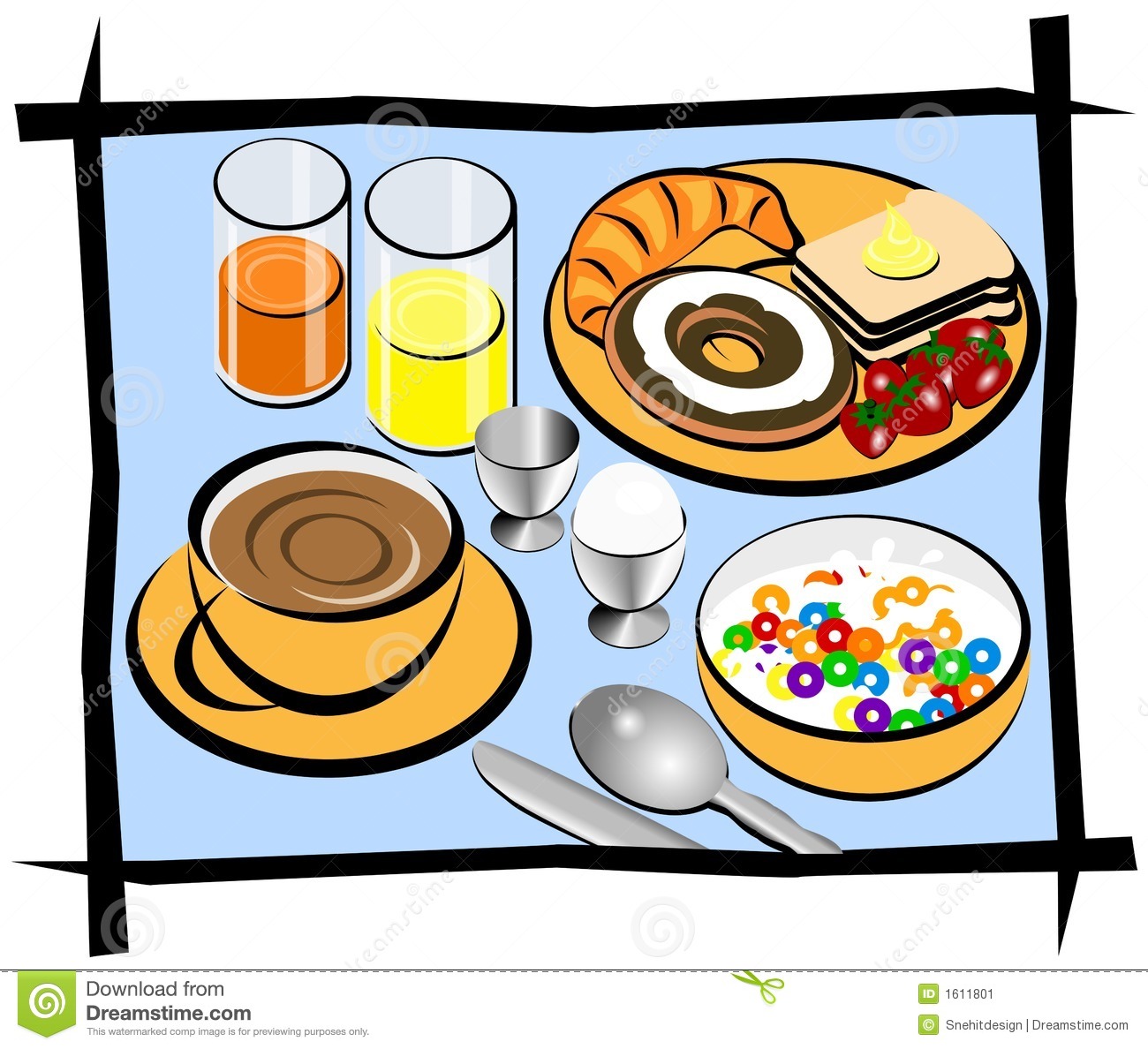 Eating Breakfast Clip Art