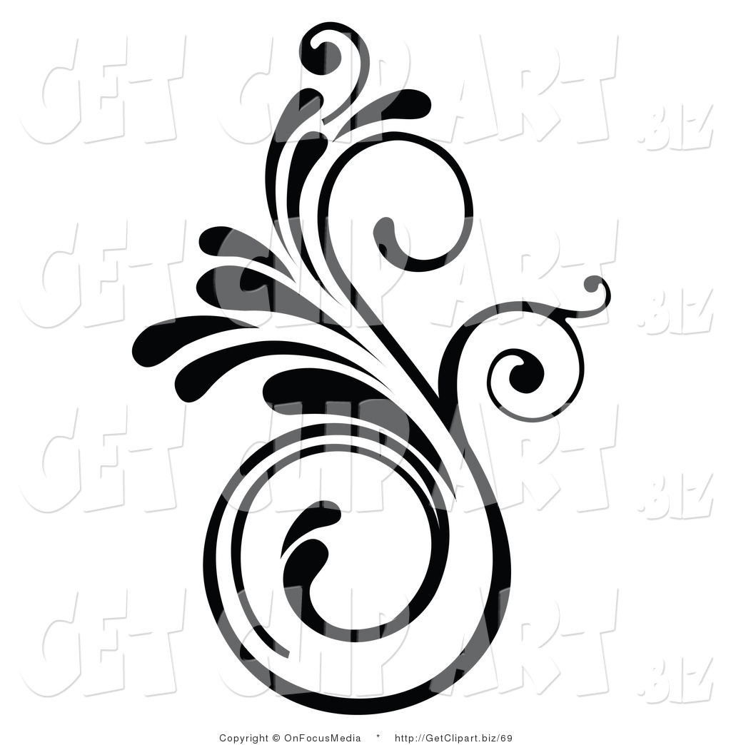 Elegant Swirl Designs Clip Art