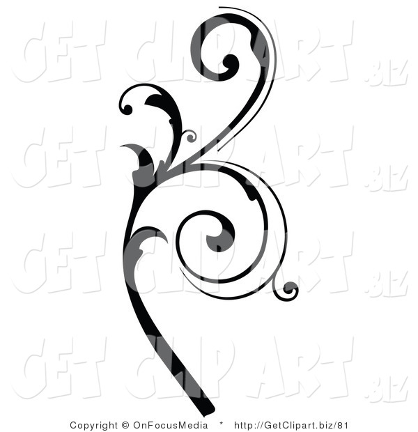 Elegant Swirl Designs Clip Art