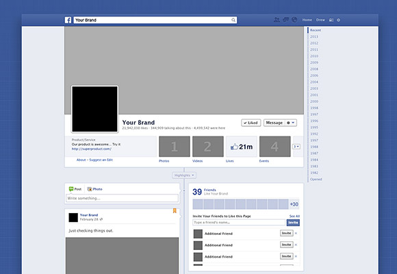 Facebook Page Mockup