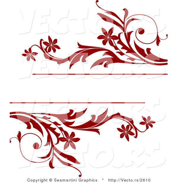 Flower and Vine Clip Art Frames