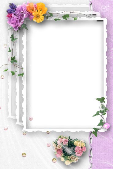 Flower Wedding Frames for Photoshop
