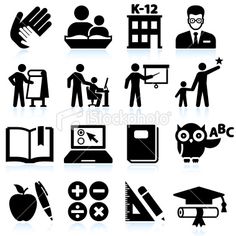 Free Black and White Education Icon