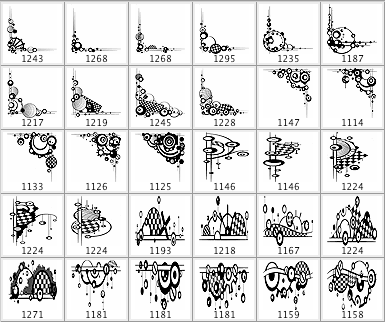 Free Corner Borders Photoshop Brushes