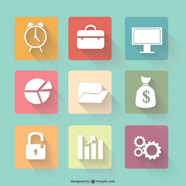 Free Flat Icons Set Vector Free Flat Icons Set Vector