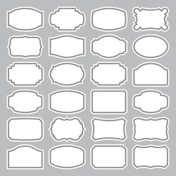 7 Blank Vintage Label Vector Images