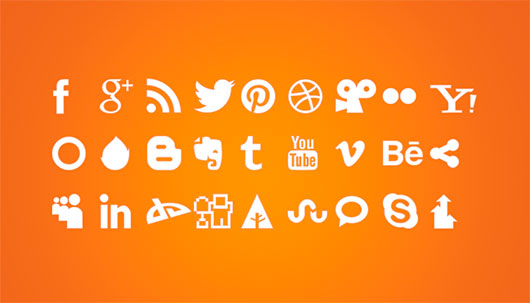 Free Social Media Icons TRANSPARENT White